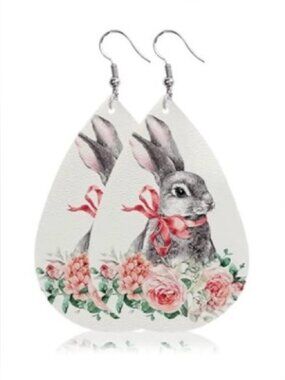 Bunny Faux Leather Earrings